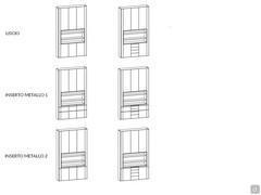 Lounge living room cupboard with central compartment - Front types