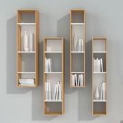 Plan Open element in vertical position and with a mix of wooden and lacquered finishes