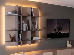 Royal wall panelling with shelves and backlighting - perfect for a living room