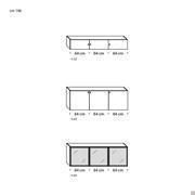 Plan wall unit - Model and Measurements (Width cm 196)