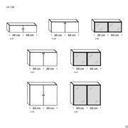 Plan wall unit - Model and Measurements (Width cm 128)