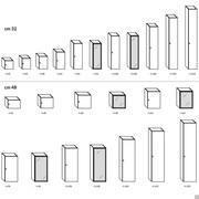 Wall unit with hinged door Plan (Width cm 32 - 48) - Model and Measurements