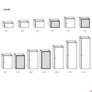 Wall unit with Plan hinged door (Width cm 64) - Model and Measurements