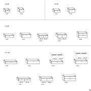 Height and Model of Plan storage element with drawers (Width cm 48 - 64 - 96 - 128)