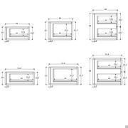 Plan living room cabinet with big drawers - specific measurements