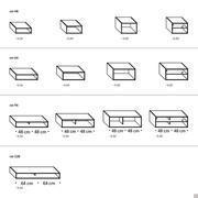 Models and Dimensions of the open compartment for DVD player Plan