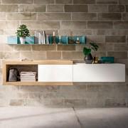 Plan metal modular shelving unit in different colours and combinable among each other