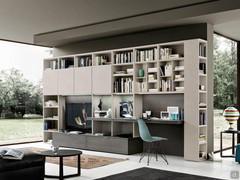 Wall system with integrated writing desk Way 24