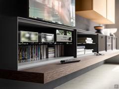 Plan Square 96 cm wide wall unit used as a DVD holder