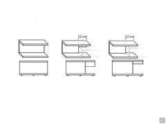 Open floor plan cm 96 - width available for recessed base cm 32 