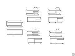 Open floor plan cm 144 - width available for recessed base cm 48 or 64