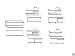 Open floor plan cm 160 - width available for recessed base cm 48 or 64