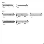 Plan drop down door wall cabinet model and measurements (Larghezza cm 160 - 192)