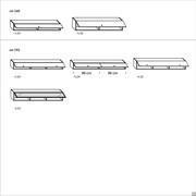 Plan vasistas door wall cabinet model and measurements (Width cm 160 - 192)