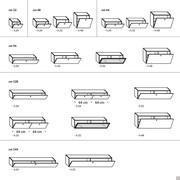 Plan drop down door wall cabinet model and measurements (Width cm 32 - 48 - 64 - 96 - 128 - 144)