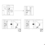 Plan wall unit with drop-down door - Details of the wall fastenings