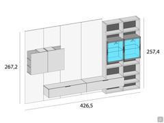 Wall system with full-height panels Plan 39 - Measurements