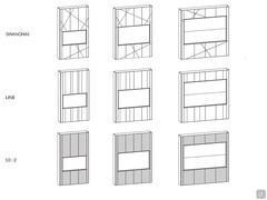 Lounge wall system - Types of front panels