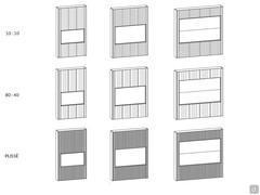 Lounge wall system - Types of front panels