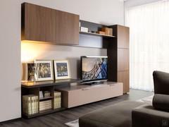 Customised modular wall unit to the centimeter in different finishes and materials Plan