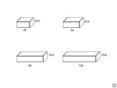 Freehand Base Cestone: size elements with height 25.6 cm