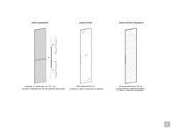 Lounge column wardrobe - Diamond-etched doors, glass and ceramic stone Laminam