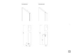 Lounge wardrobe column - Optional vertical LED bars on side panels and/or internal partitions