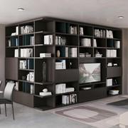 Aliant 09 L-shaped wooden wall unit with reversed corner