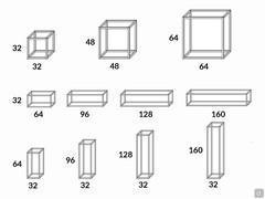 All sizes available for the Freehand open element, further customizable by adding shelves, sides and back