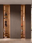 Lounge Patchwork open bookcases in matt lacquer Cuoio