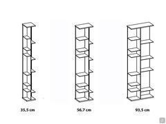 Diagrams of the three Lounge Patchwork widths - The measurements indicate the usable space between the two closing sides.