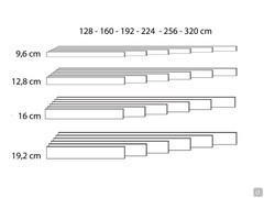 Freehand wall panels for living room sets - Modularity of the horizontal panels 1/2