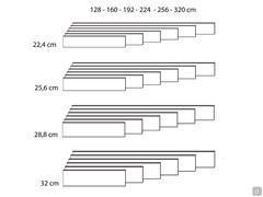 Freehand wall panels for living room sets - Modularity of the horizontal panels 2/2