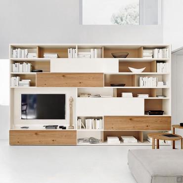 Way 01 coloured living room wall unit