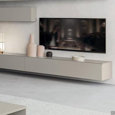 Plan living room push-pull drawers with single integrated top