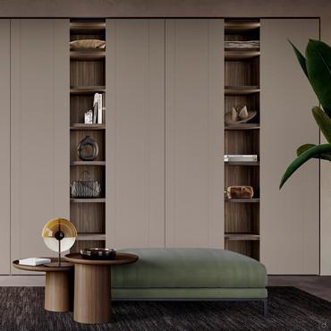 Lounge Column wall unit with shelves