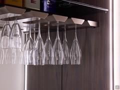 Cup holder shelf for bar-equipped Lounge cupboard columns