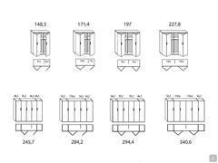 Armoire à portes pliantes Driver Wide - schémas et dimensions