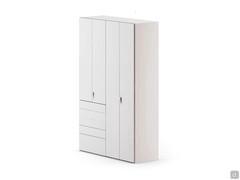 Armoire large avec portes et tiroirs combinée à un module Focus Wide également d'une profondeur de 61,2 cm