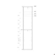 Dimensions pour percer les côtés de l'armoire à portes battantes Land