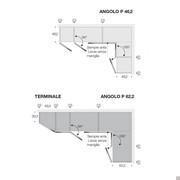 Exemples de compositions avec élément d'angle pour les profondeurs p.46,2 cm et 62,2 cm