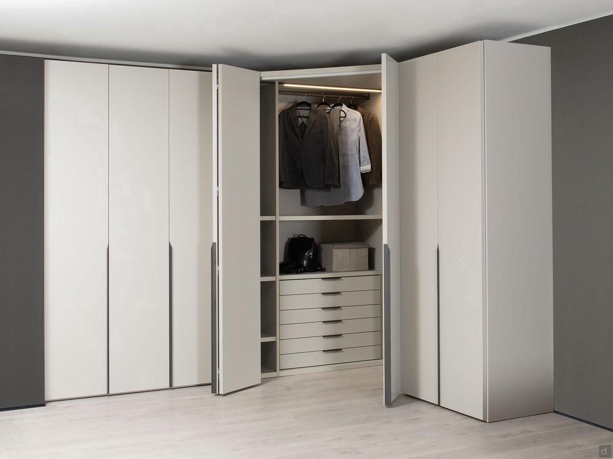 Elément de vestiaire pour armoire Player avec portes ouvertes (pliantes + articulées)