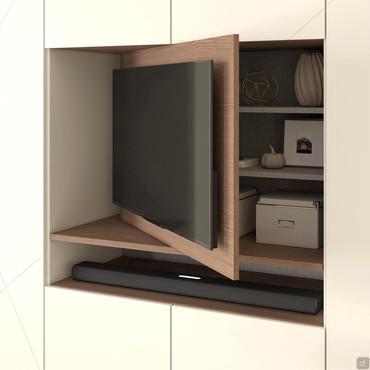 Module d'armoire dressing avec télé au milieu Lounge TV