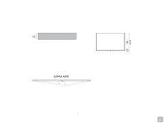 Diagramme des profondeurs totales de l'armoire Focus Wide à charnières et de la porte uniquement