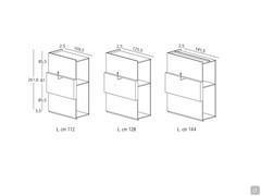 Meuble armoire TV escamotable Ciak - Schémas et Dimensions Module TV coulissant