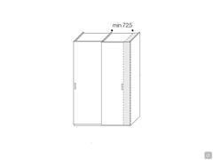 Modifications sur Mesure pour armoires coulissantes Pacific - Largeur minimale pour module linéaire sur mesure