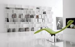 Bibliothèque laquée blanc Wally de Cattelan