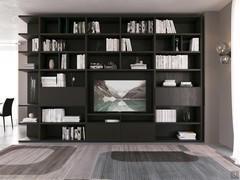 Bibliothèque sur mesure avec compartiment porte TV Aliant