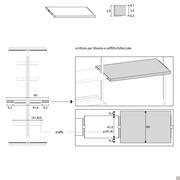 Bibliothèque Betis - dimensions spécifiques et position du Bureau avec montant au plafond