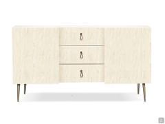 Credenza City di Cantori con ante e struttura in finitura seashell